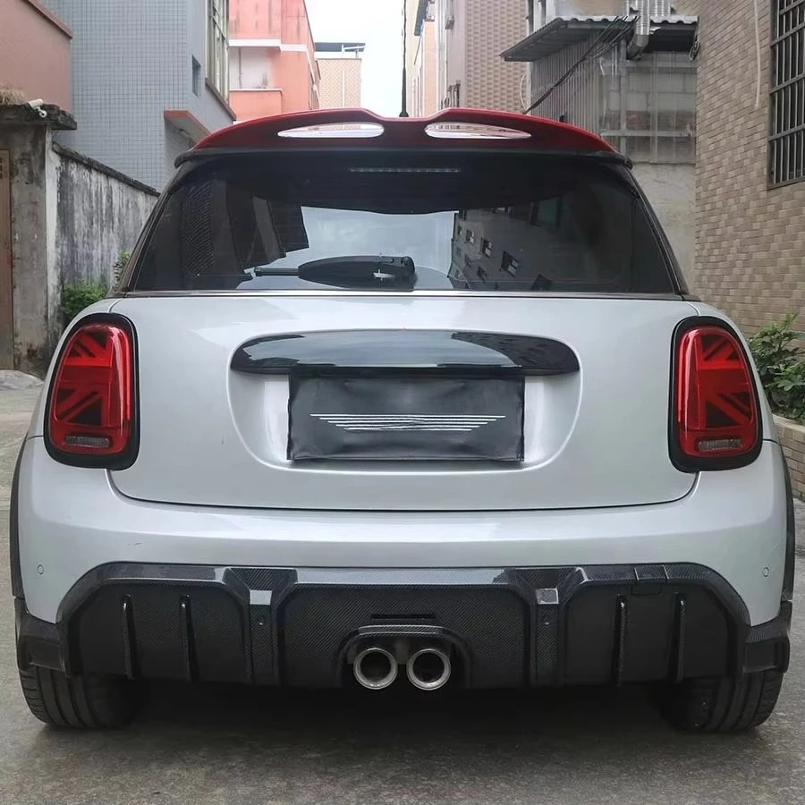 New Carbon Fiber Rear Diffuser Bumper for MINI John Cooper Works F55/F56/F57 LCI 2 Car Accessories